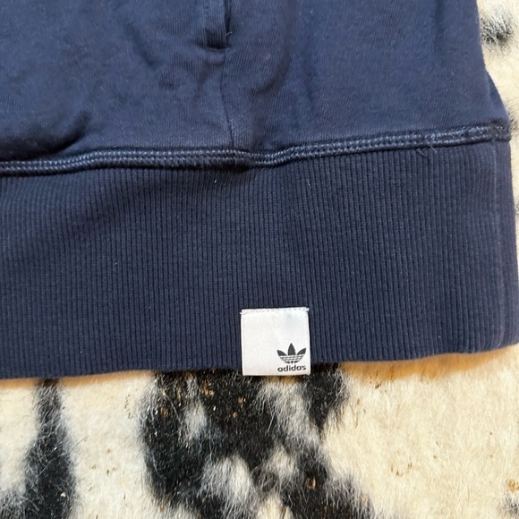ADIDAS Women’s Navy Blue Knit Crewneck XBYO Sweatshirt Size Small - Picture 2 of 12